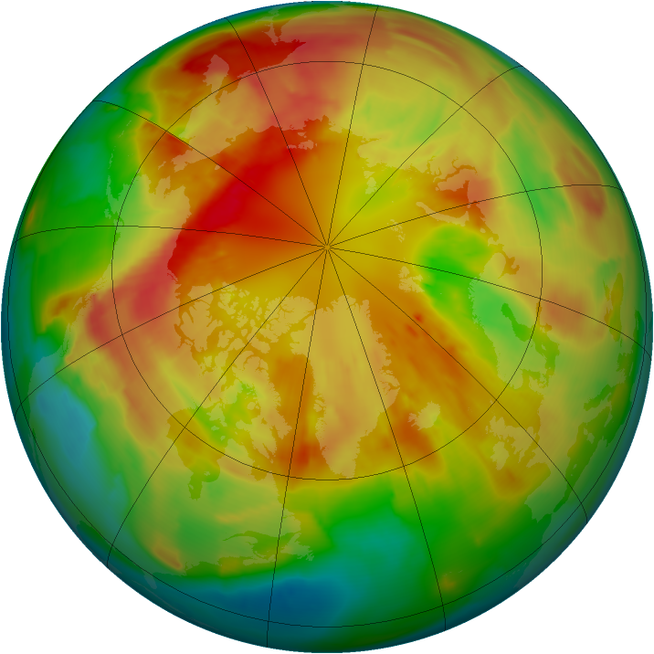 Arctic ozone map for 05 March 2012